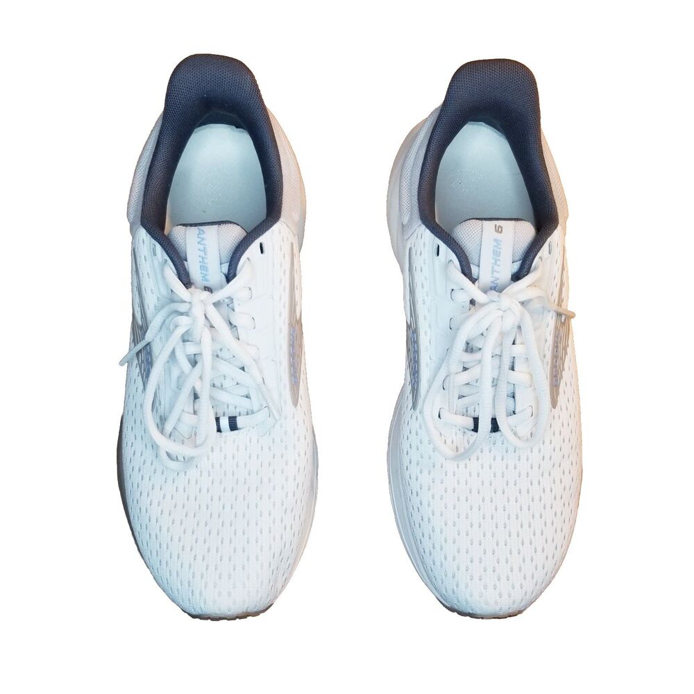 Brooks Anthem 6 Women's Size 8.5 White Tan Running Shoes Sneakers 1204031B131